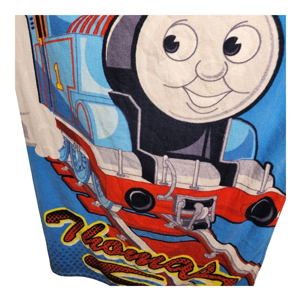 Thomas & Friends All Aboard Blue Beach Towel 2008 Graphic Kids Bath Pool Train